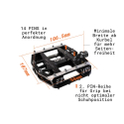 Tatze Pedal MC-AIR Flatpedal Chrom - Schwarz