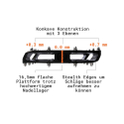 Tatze Pedal MC-AIR Flatpedal Chrom - Schwarz