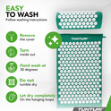 Tunturi acupressure mat and cushion, green