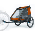 Cube Children's bike trailer Double CMPT X Actionteam grey'n'orange