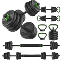 Tunturi Langhantel-/Kurzhantel-Set, 28kg, Vinyl