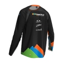 Fitstore24 MTB Jersey Long Sleeve black/green/orange