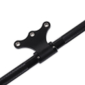 Hammer Lat Bar, black aluminium, triple mount