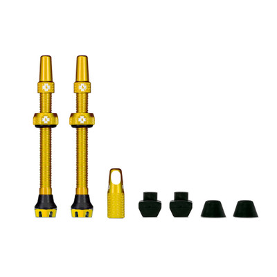 Muc Off Tubeless Valve Kit V2 Universal MTB & Road 60 mm gold