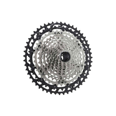 Shimano Deore XT CS-M8100 12-speed 10-45T cassette.