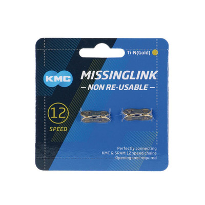 KMC Kettenverschlussglied Missinglink 12NR Ti-N 12-fach gold 2 Stk.