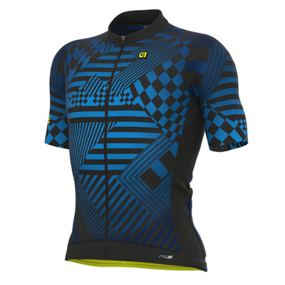 Ale SS Jersey Checker PR-S blue