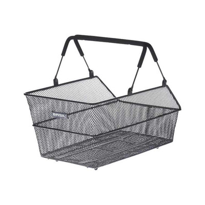 BASIL Cento Multi System Fahrradkorb, engmaschig schwarz inkl. Racktime-Adapter