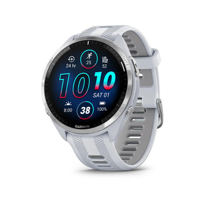 Garmin Forerunner 965 stone white/light grey bundle incl. HRM 200 chest strap - M-XL