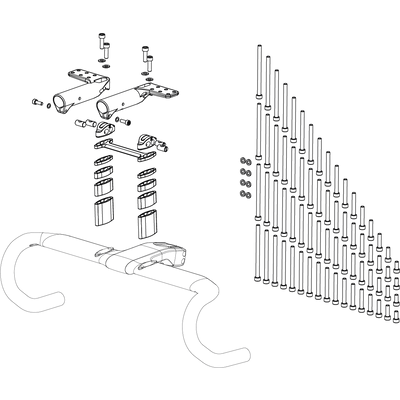 Cube Bracket set for Litening Aero handlebar attachment