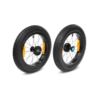 Cube Fat Wheels hinten für Kinder Fahrradanhänger Double black
