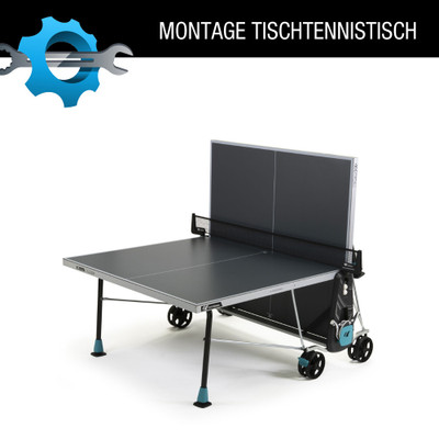 On-site assembly of a table tennis table