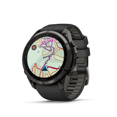Garmin Fenix 9 Pro inReach carbongrau DLC Titan schwarz / kieselgrau 51 mm