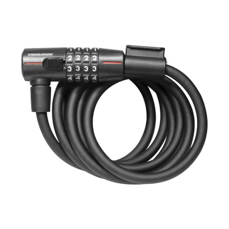 Trelock SK 210 code spiral cable lock black, 180 cm, Ø 10 mm