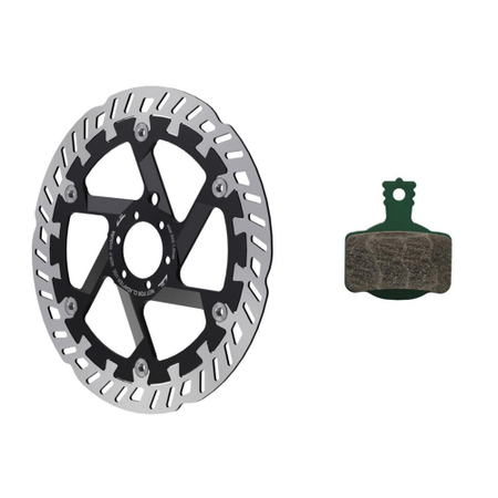 Magura MT eSTOP Optimised Kit 180/P - 7.S: Brake disc MDR-P, Ø 180 mm, 6-hole and brake pad 7.S