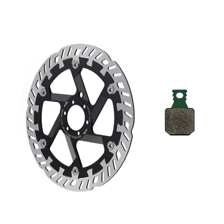 Magura MT eSTOP Optimised Kit 180/P - 8.S: Brake disc MDR-P, Ø 180 mm, 6-hole and brake pad 8.S