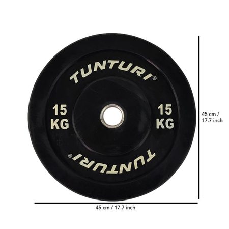 Tunturi Hantelscheibe olympisch gummiert 50 mm - 15 kg
