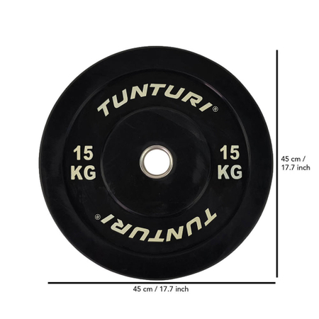 Tunturi Hantelscheibe olympisch gummiert 50 mm - 15 kg