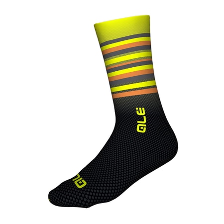 ALE Merino Stripe socks yellow-black S