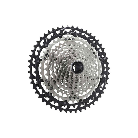 Shimano Deore XT CS-M8100 12-speed 10-45T cassette.
