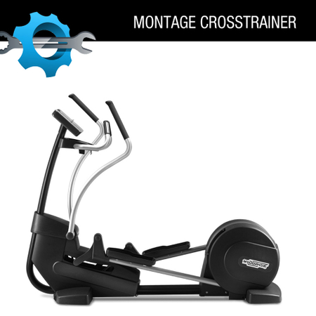 On-site assembly of a cross trainer