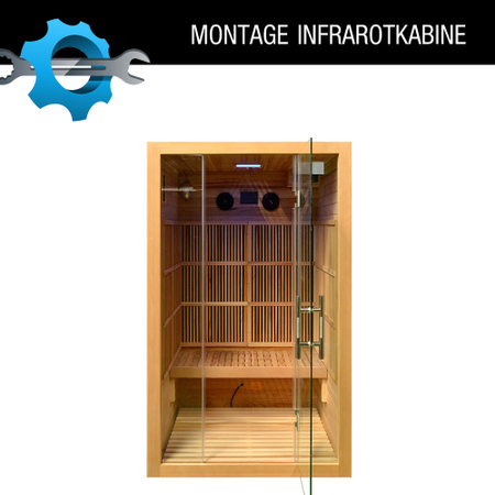 On-site assembly of an infrared cabin