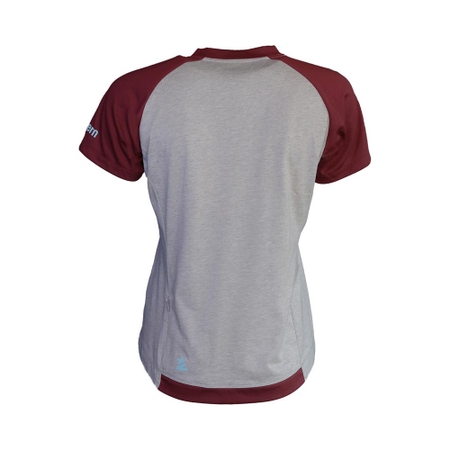 Zimtstern PureFlowz Shirt SS Wmns Glaceir Grey Melange / Windsor Wine XS