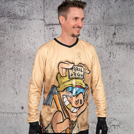 Riesel Design long sleeve jersey "banger" trail pig - L