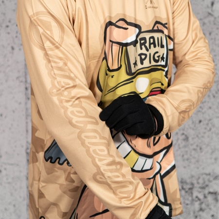 Riesel Design Langarmtrikot "banger" trail pig - L