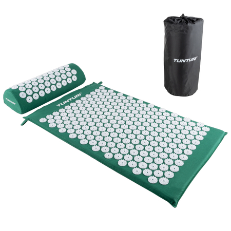 Tunturi acupressure mat and cushion, green