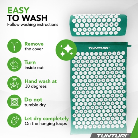 Tunturi acupressure mat and cushion, green