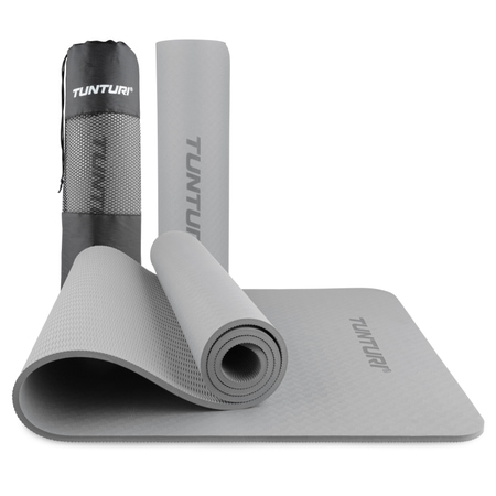 Tunturi yoga mat 8mm, grey
