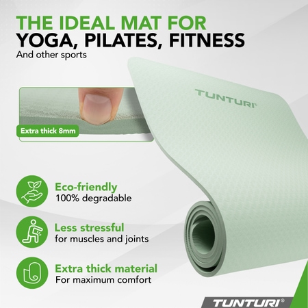 Tunturi yoga mat 8mm, mint