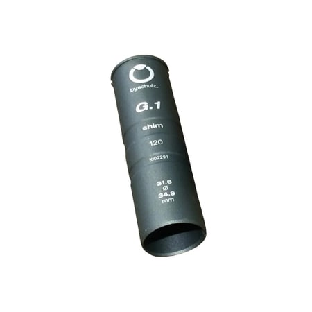 By Schulu reduction sleeve 31.6-34.9, grey, aluminium, 120 mm