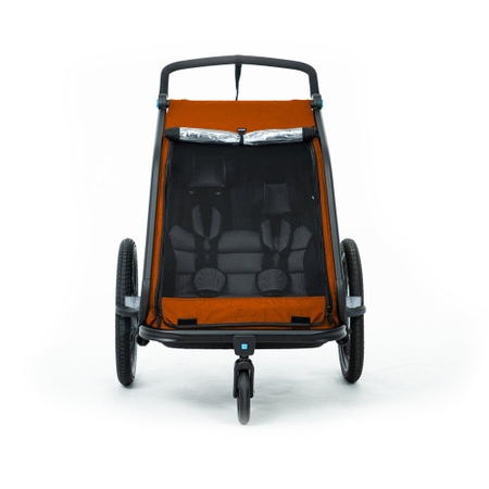 Cube Children's bike trailer Double CMPT X Actionteam grey'n'orange