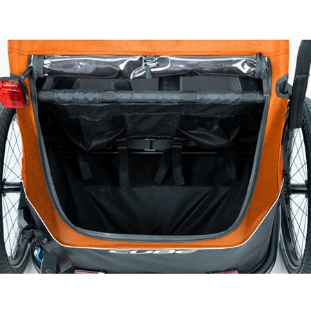 Cube Children's bike trailer Double CMPT X Actionteam grey'n'orange