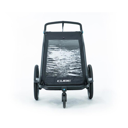 Cube Kinder Fahrradanhänger Double CMPT black