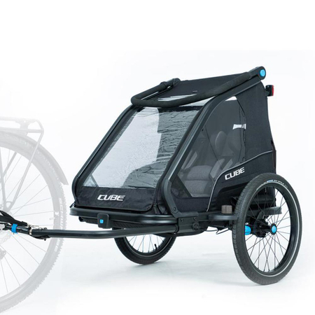 Cube Kinder Fahrradanhänger Double CMPT black