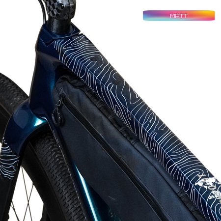 Unleazhed Frame protection film Gravelbike BPG01 Topolines white matt