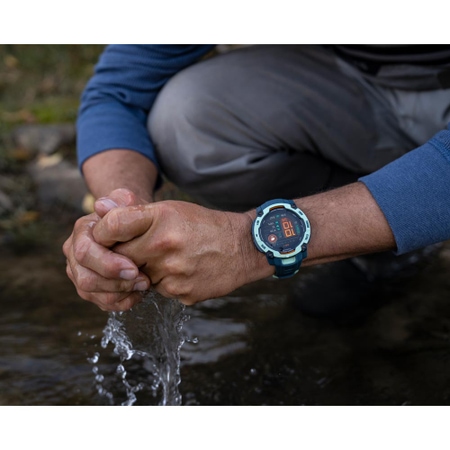 Garmin Instinct 3 AMOLED twilight/neo tropic with silicone - 50 mm