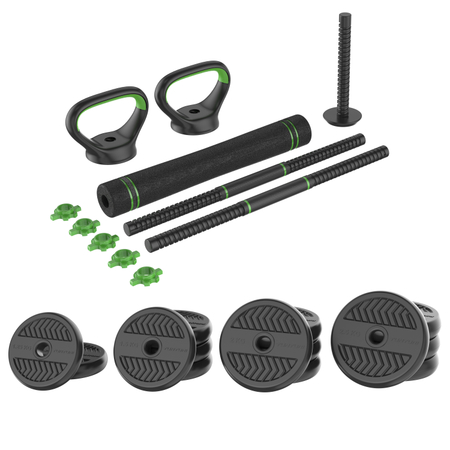 Tunturi Langhantel-/Kurzhantel-Set, 28kg, Vinyl