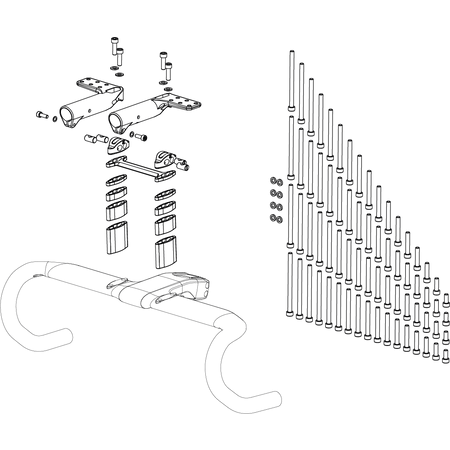 Cube Bracket set for Litening Aero handlebar attachment