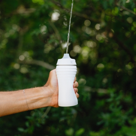 Keego drinking bottle plastic titanium 0.5L titanium white