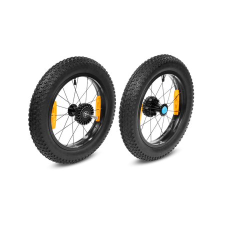 Cube Fat Wheels hinten für Kinder Fahrradanhänger Double black