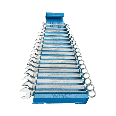 Unior combination spanner set incl. metal stand 6-22 mm 17 pieces