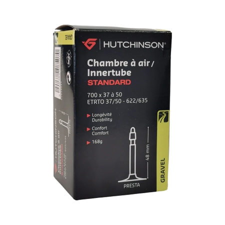 Hutchinson bicycle inner tube Gravel Presta black 60 mm 35/50 - 622/635