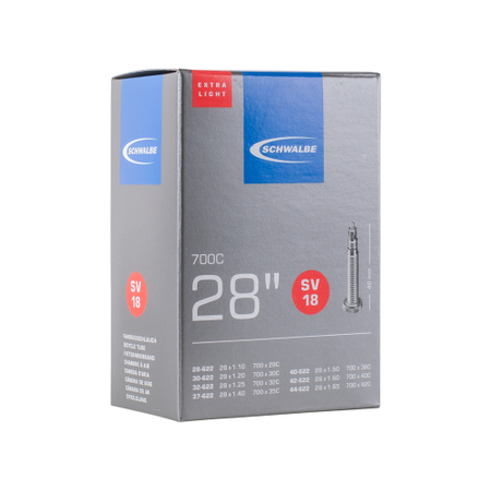 Schwalbe bicycle inner tube no. 18 Extra Light (28"/700C) SV 40 mm
