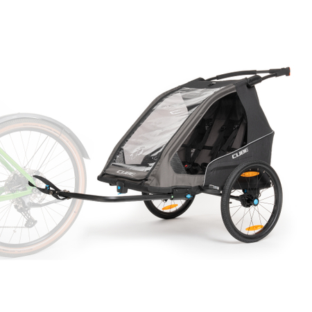 Cube Children's bike trailer Double PURE black'n'grey