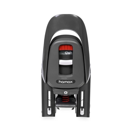 Hamax Caress GT, dark grey and red, fits onto the luggage rack