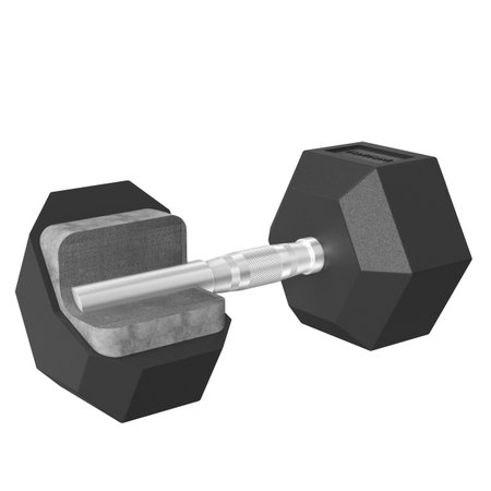 Tunturi Platinum Hex Rubber Dumbbell Set 2.5 – 20 kg